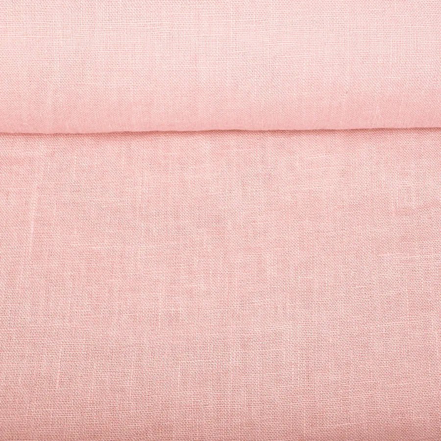 100% Softened linen - powder pink 205 g/m²