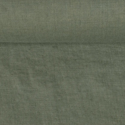 100% Softened linen - sage green 205 g/m²