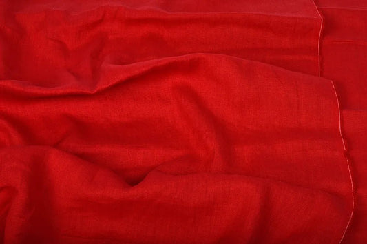 100% Softened linen - red 205 g/m²