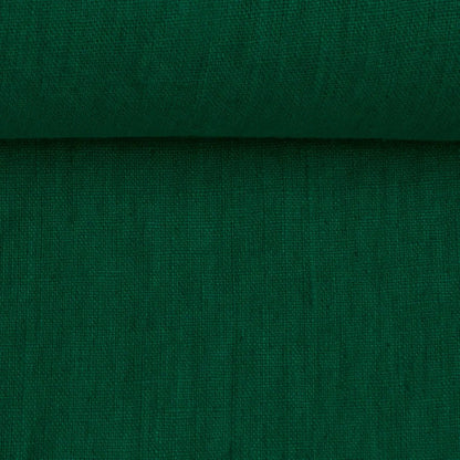 100% Mīkstināts lins - smaragda zaļš tonis 205 g/m²