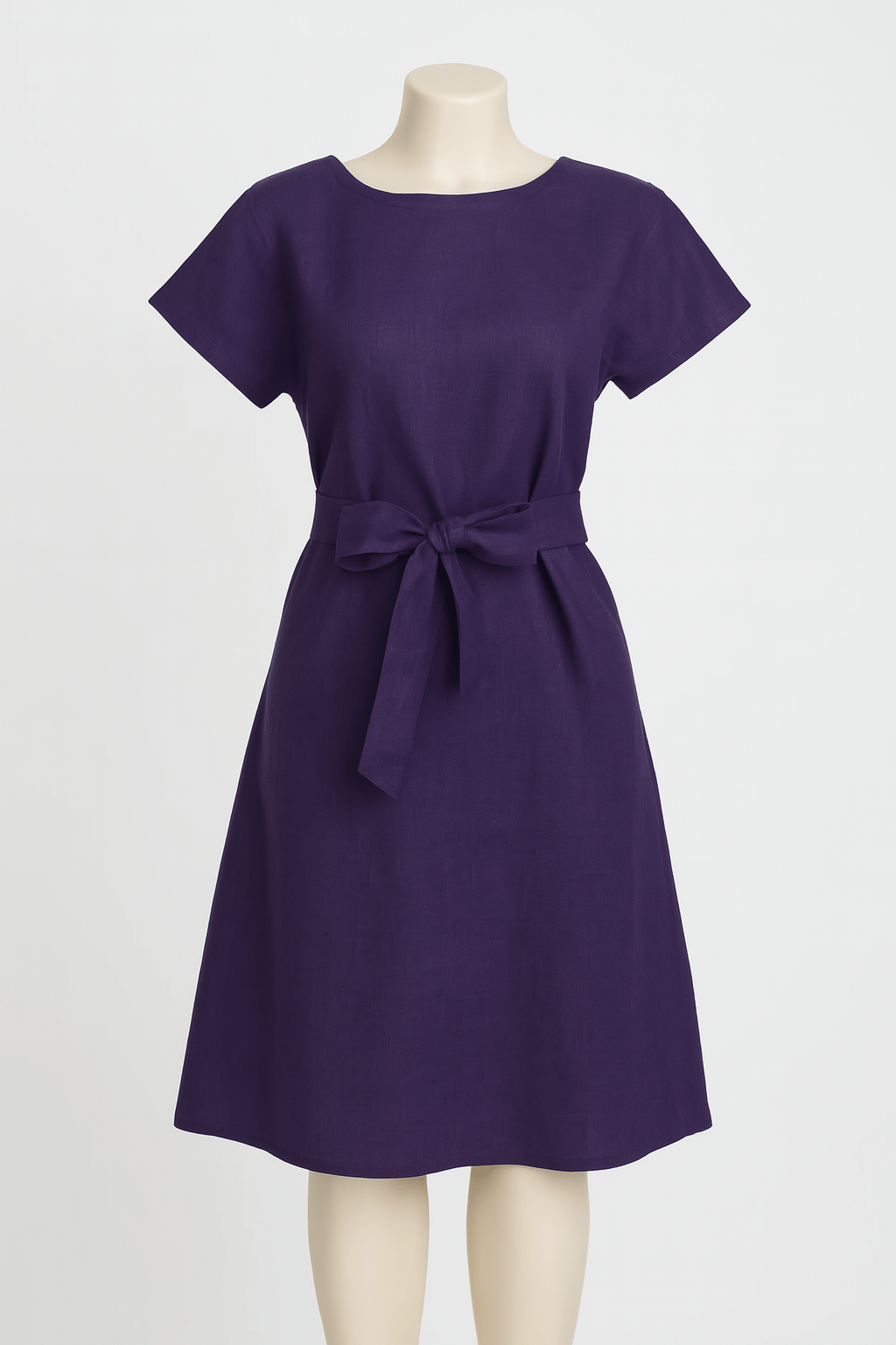 100% softened linen - dark purple 165 g/m²