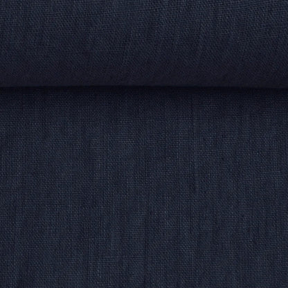 100% Softened linen - dark blue 205 g/m²