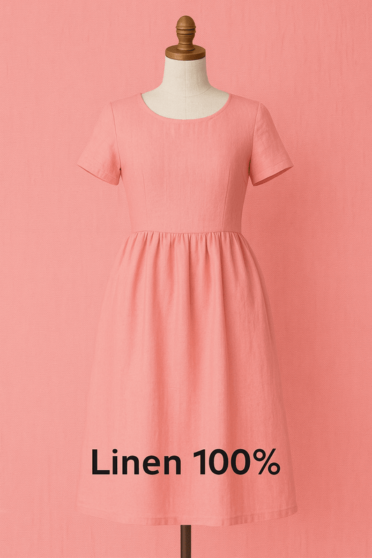 100% zmiękczony len - sorbet truskawkowy 165 g/m²