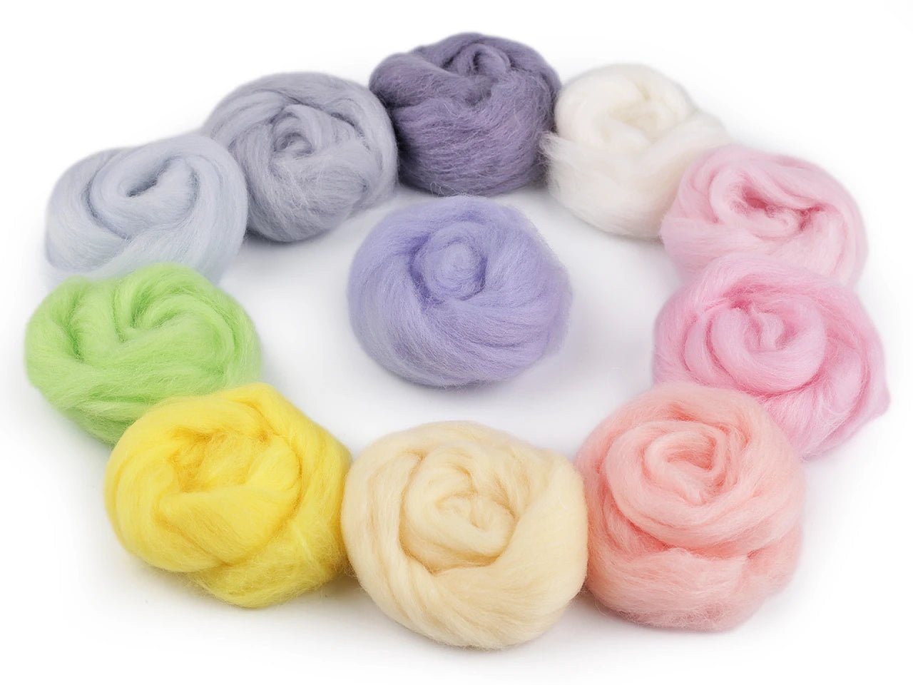 100% wool for felting (carded wool) - 5g|various colors