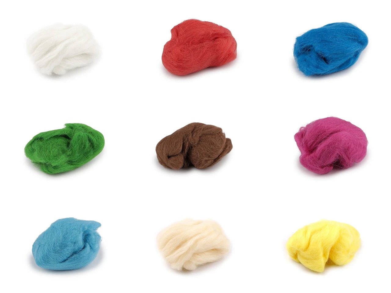 100% wool for felting (carded) - 5g|assorted colors
