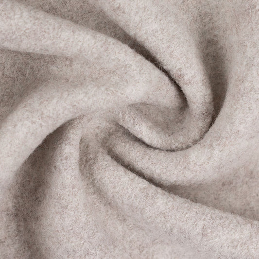 100% Wool Fabric - Beige Melange 385 g/m²