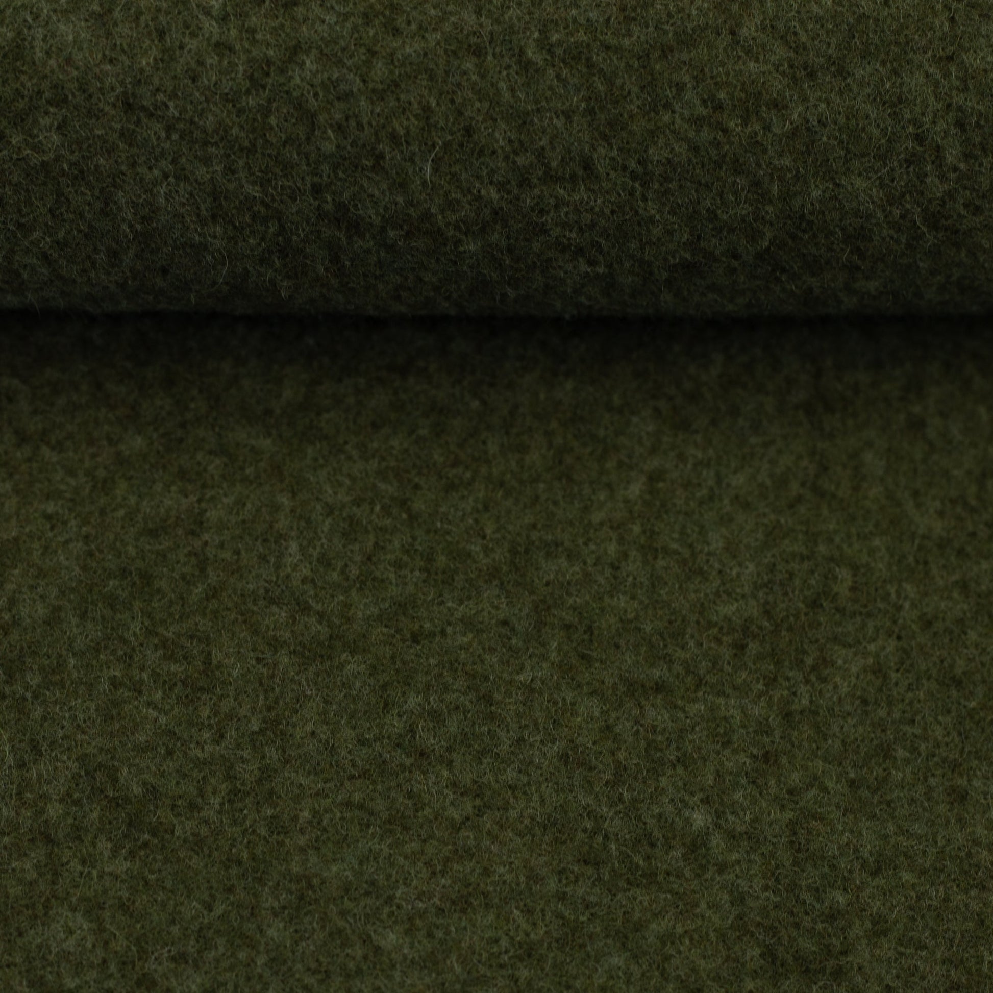 100% wool fabric - forest green melange 290 g/m²