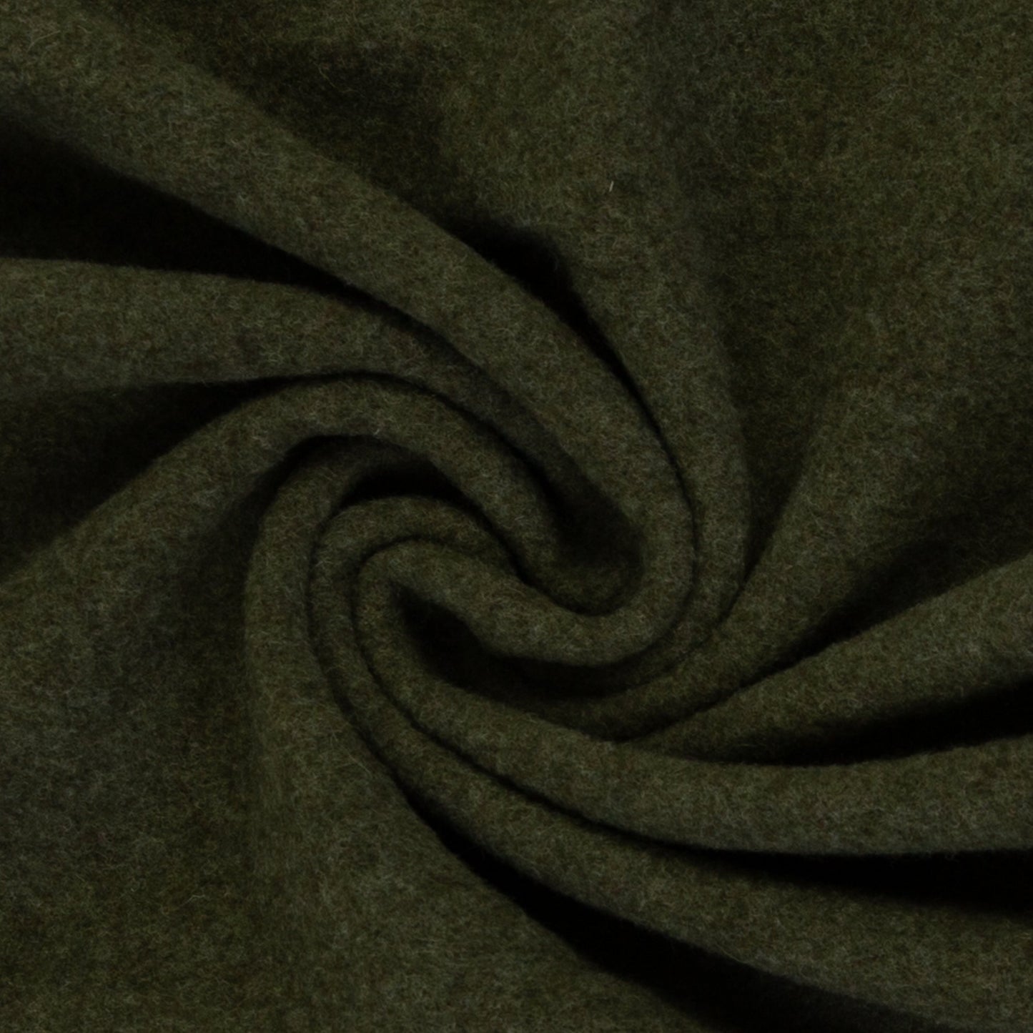 100% Wool fabric - forest green melange 290 g/m²