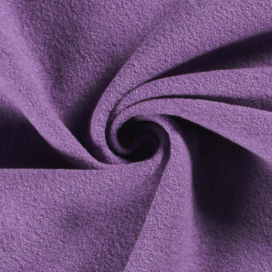 100% Wool fabric - purple 390 g/m²
