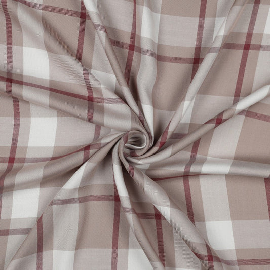 100% viscose fabric - checkered 130 g/m²