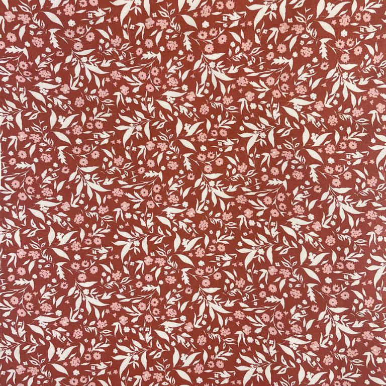 100% viscose fabric - pink floral motif 125 g/m²