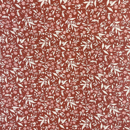 100% viscose fabric - pink floral motif 125 g/m²