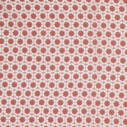 100% viscose fabric - old rose floral motif 105 g/m²