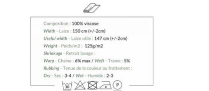 100% tkanina wiskozowa - zielony wzór kwiatowy 125 g/m²