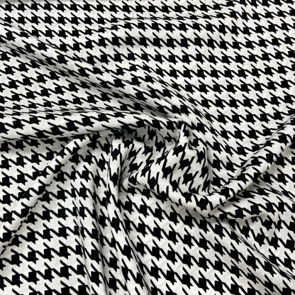 100% viscose fabric - houndstooth pattern 100 g/m²