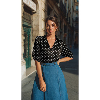 alt
Image of 100% viscose satin - polka dot pattern 110 g/m² – available at Šarlotes audumi