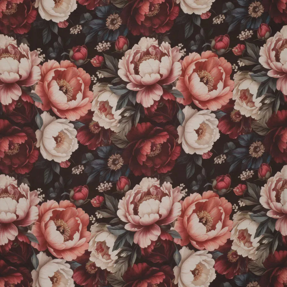 Viscose Fabric - Pink Peonies