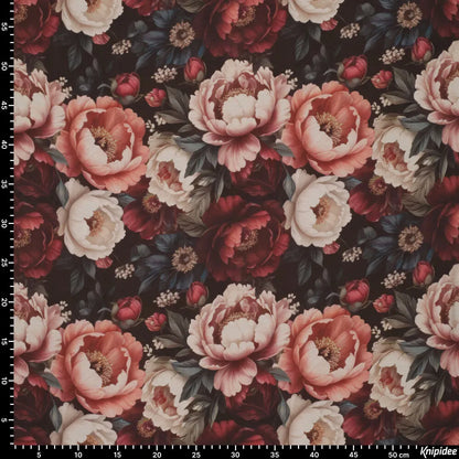 Viscose Fabric - Pink Peonies