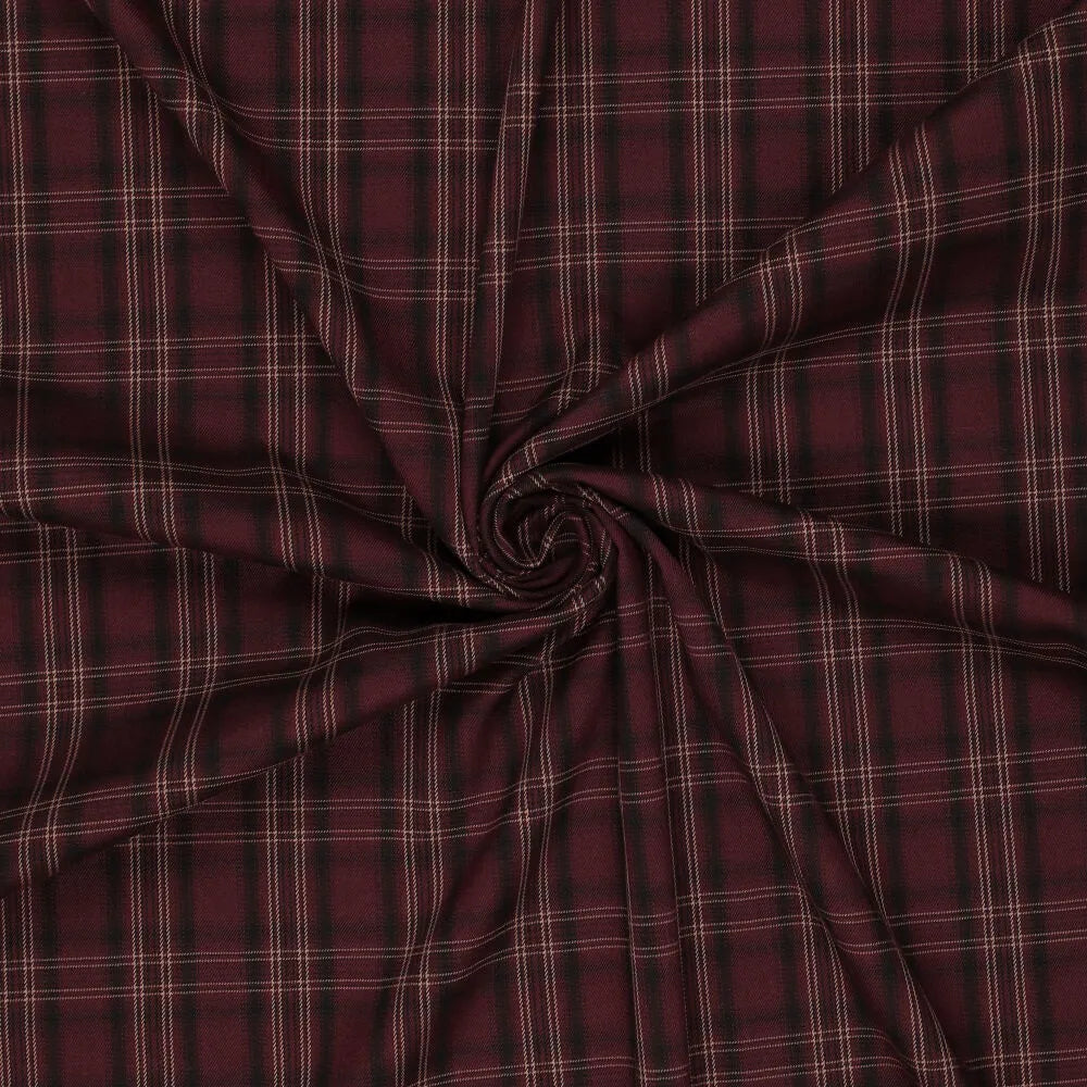 Kostīmaudums-bordo rūtains