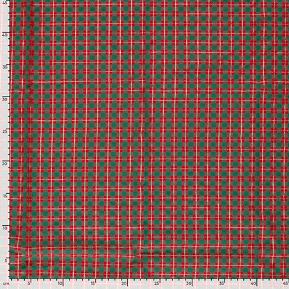Premium 100% Cotton Fabric - Scottish Check with Gold Accents 120 g/m²