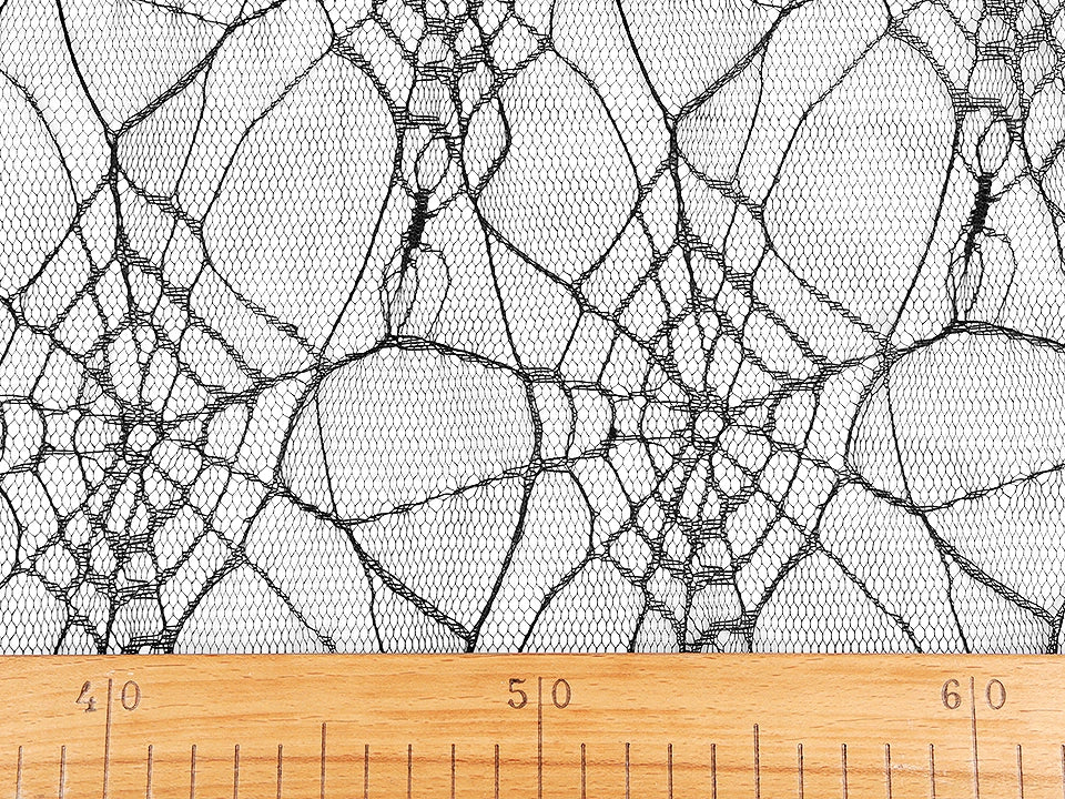 Stiff spiderweb tulle 27 g/m²-black