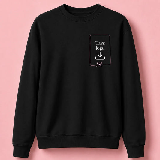 Personalizēts džemperis ar Tavu logo-melns