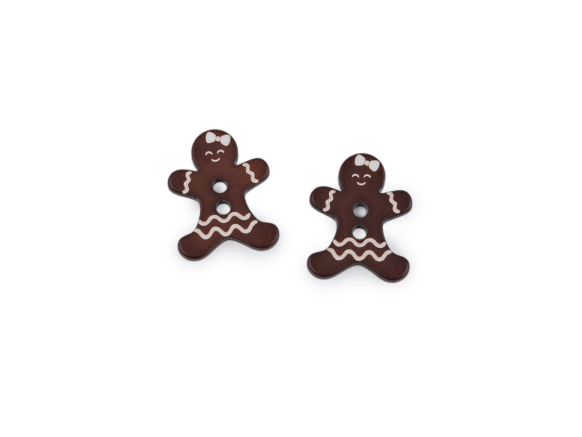 Drewniane guziki 16 mm x 20 mm – piernikowy ludzik