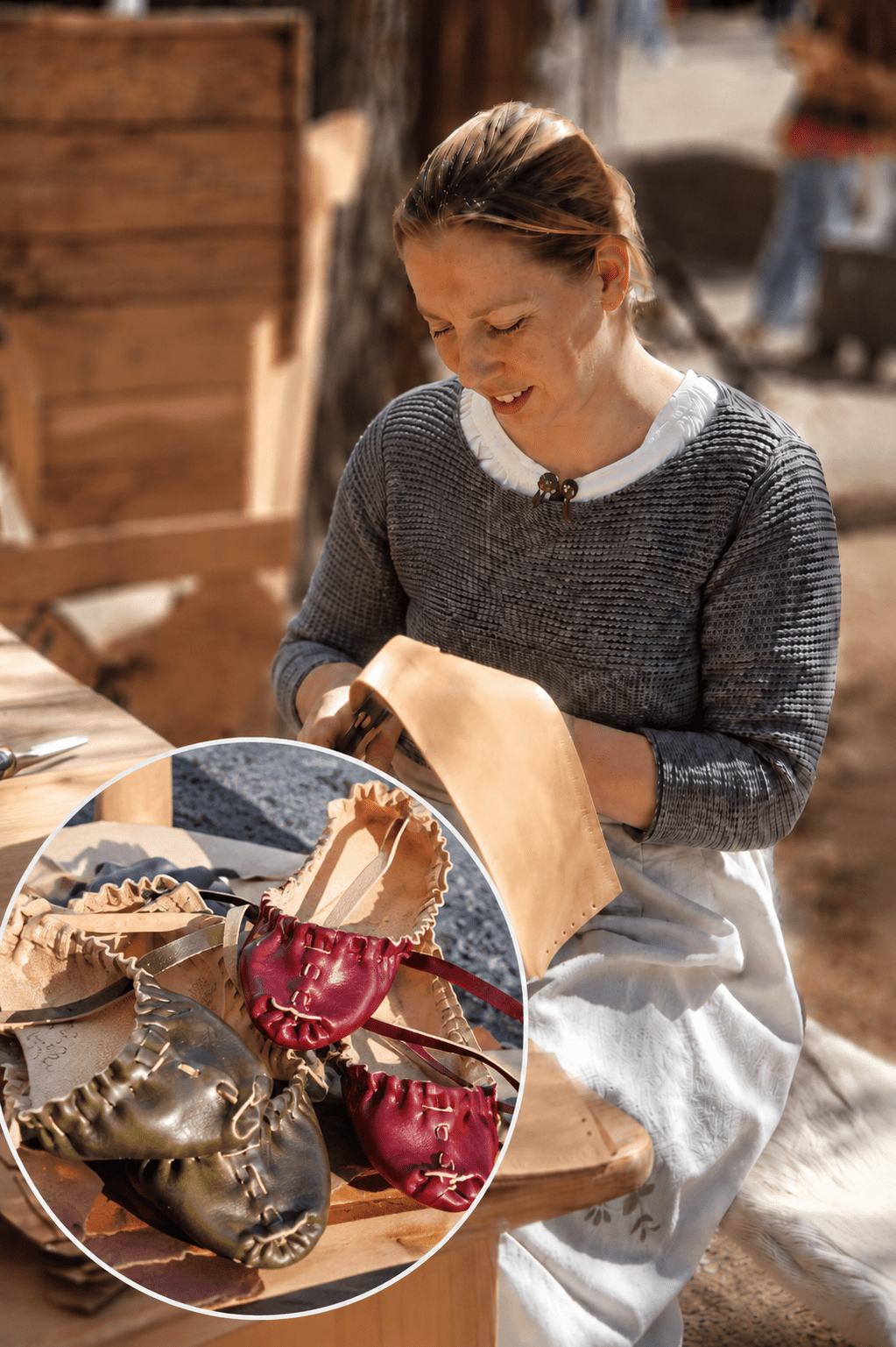 Image of a leather pastalas workshop in Cēsis | June 20 at 3:00 PM – available at Šarlotes audumi