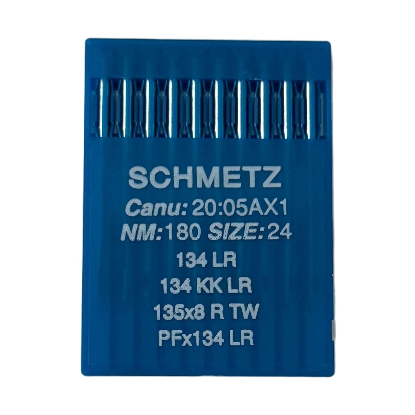 Image of SCHMETZ 134 LR industrial sewing machine needles for leather (10 pcs) – available at Charlotte's Fabrics