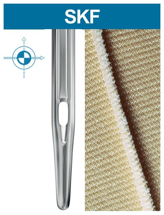 Image of SCHMETZ DBx1 SKF industrial sewing machine needles for very coarse knitwear (10 pcs.) – available at Šarlotes audumi
