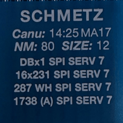 Needles for industrial sewing machines SCHMETZ DBx1 SPI SERV 7 – for dense and thin fabrics (10 pcs)
