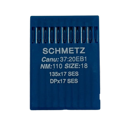 Image of SCHMETZ DPX17 SES needles for industrial sewing machines – for knitwear and sportswear (10 pcs) – available at Šarlotes audumi