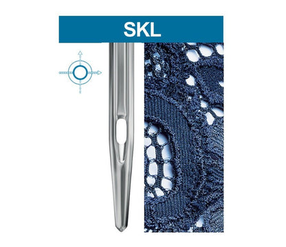 Image with SCHMETZ DPx5 SKL industrial sewing machine needles – for very coarse knitwear (10 pcs.) – available at Šarlote's Fabrics