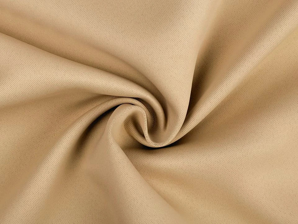 Curtain fabric, blackout Blackout|230 g/m² 140 cm|yellowish beige