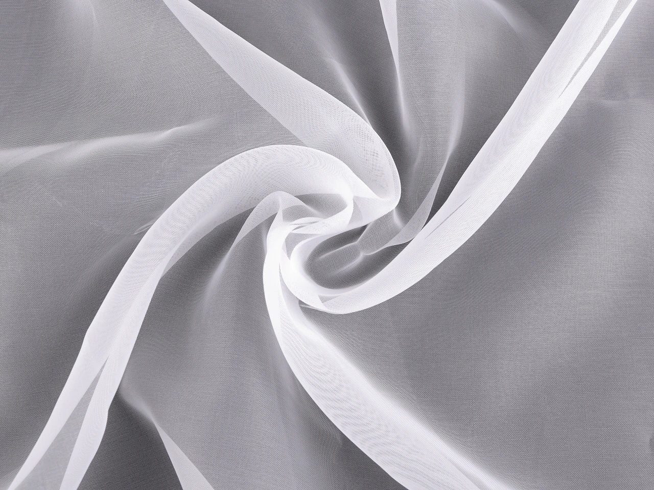 Curtain tulle fabric with lead thread | 276 cm wide | white or cream