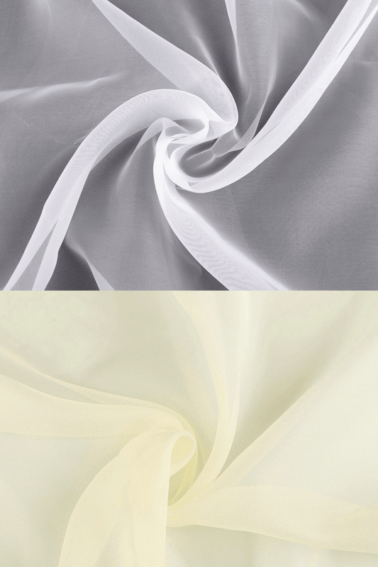 Curtain fabric tulle with lead thread | 276 cm wide | white or cream
