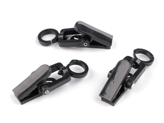 Curtain hooks (set of 10 pcs) - black