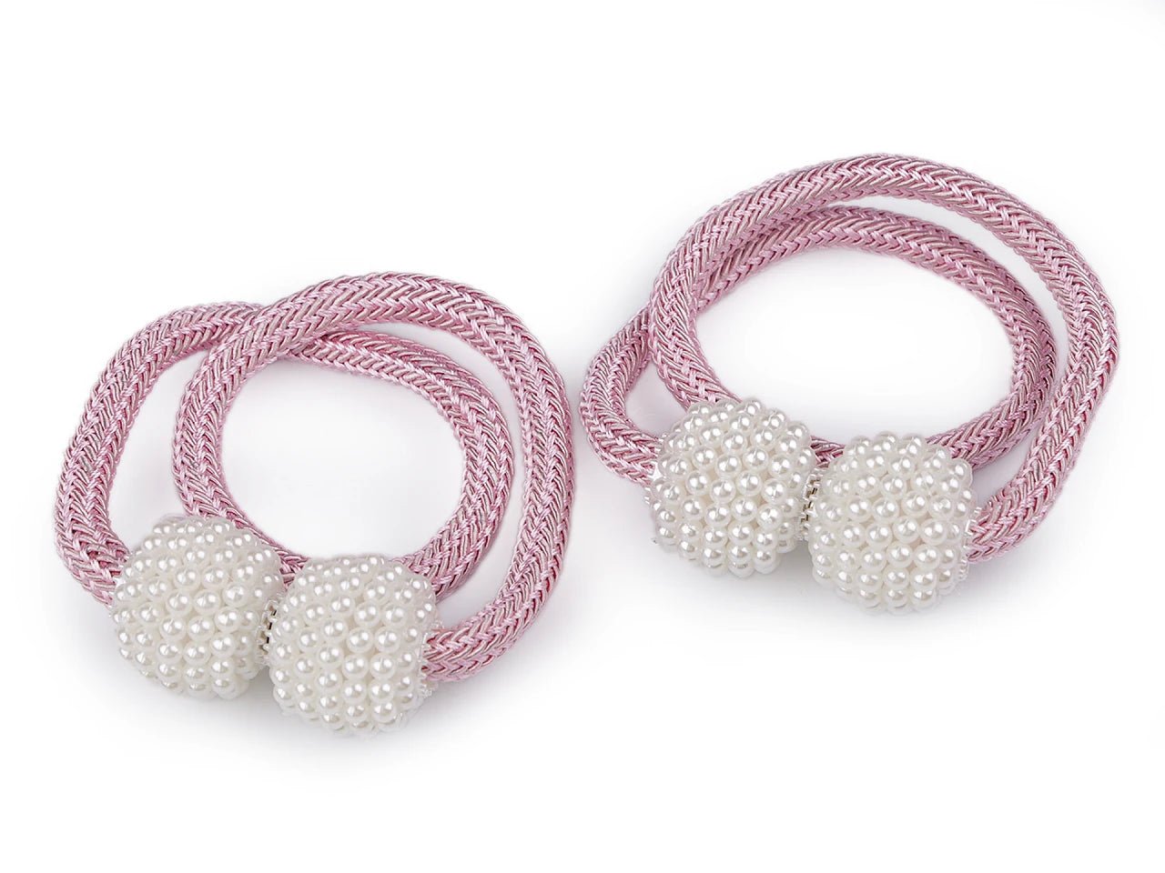 Image with curtain holders with magnet (set of 2 pcs)|available in various shades – available at Charlotte’s Fabrics