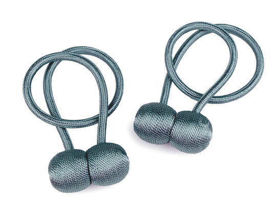 Curtain holder with magnet - grey (2 pcs per set)