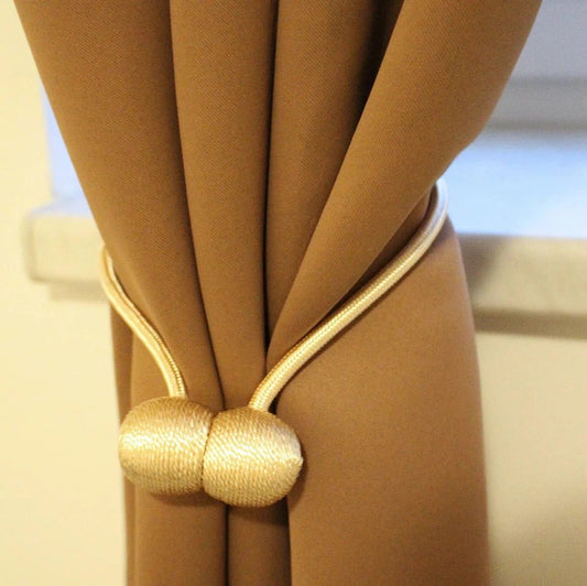 Curtain holder with magnet - dark gold (set of 2 pcs)