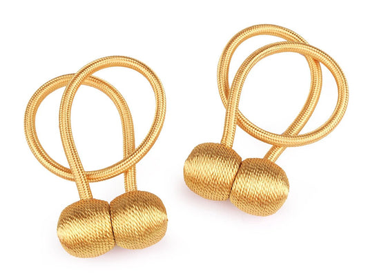 Curtain holder with magnet - dark gold (2 pcs in set)