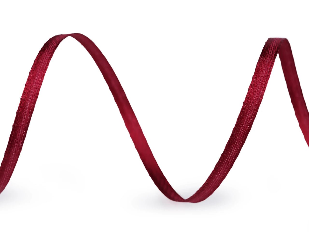 Satin ribbon - burgundy 3 mm (pack of 100 m)