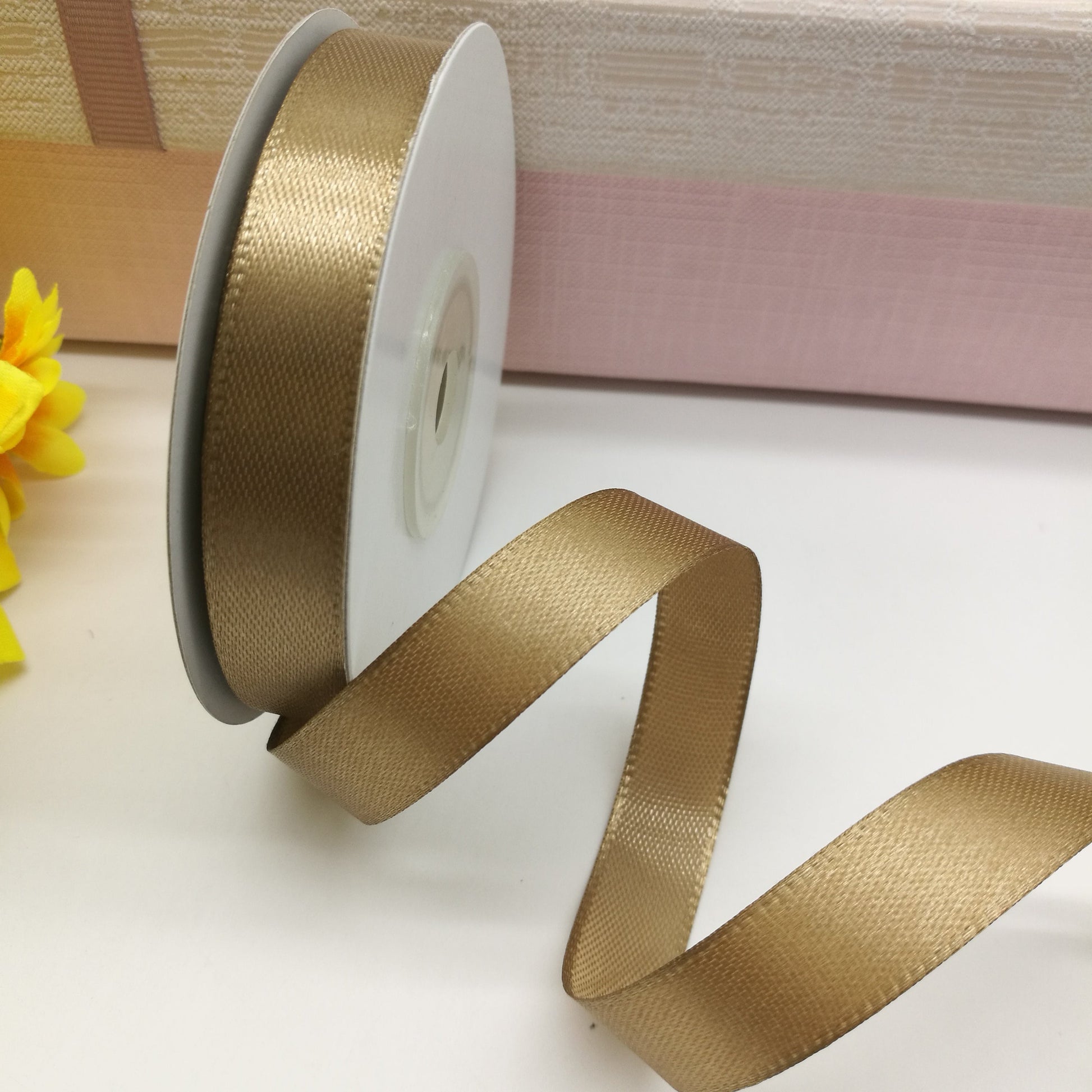 Satin ribbon - cappuccino 12 mm (pack of 25 m)