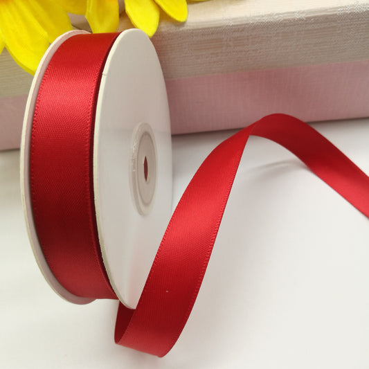 Satin ribbon - cherry red 32 mm (pack of 25 m)