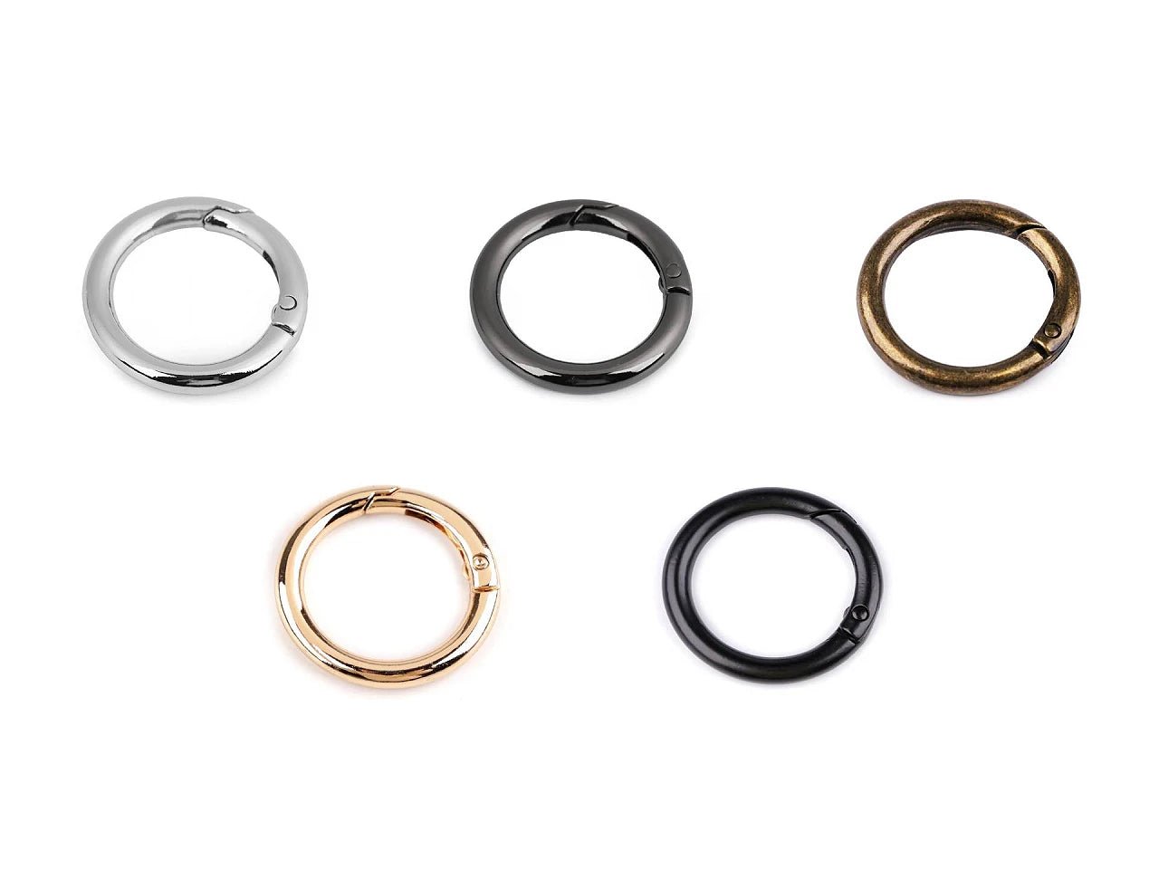 key ring Ø25 mm | metal carabiner with spring | assorted colors