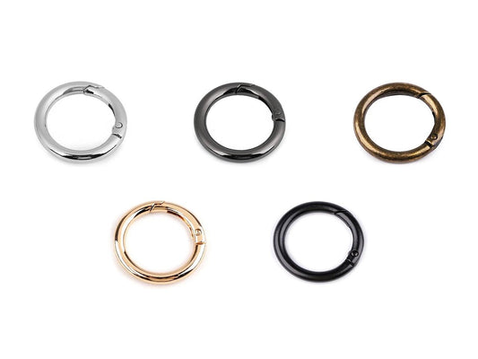 key ring Ø25 mm | metal carabiner with spring | assorted colors