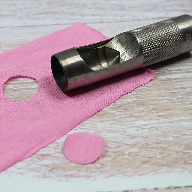 Image of fabric and leather punch Ø14; 17; 18; 19; 20; 22 mm – available at Šarlotes audumi