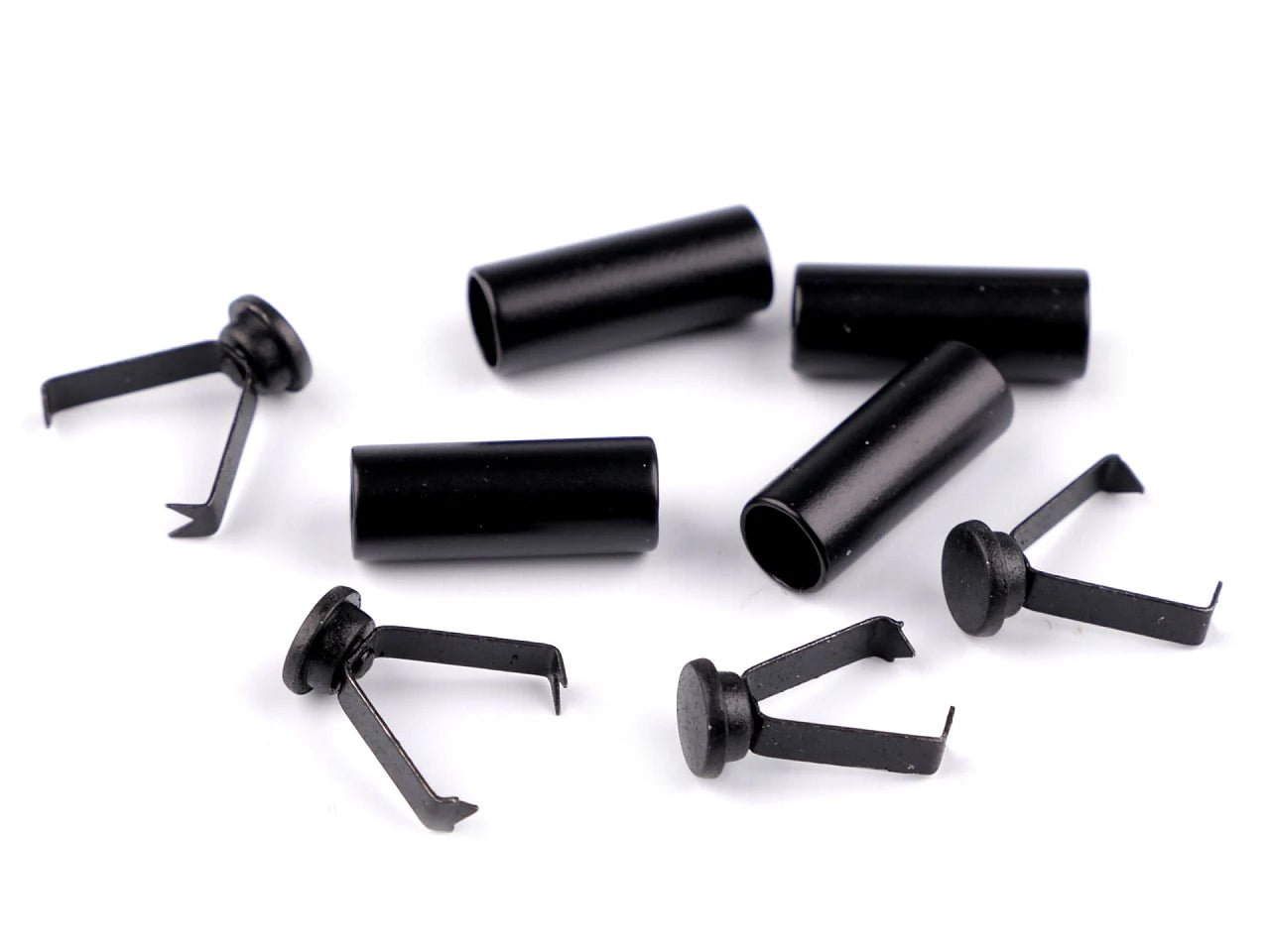 Metal cord end ⌀ 6 mm-silver (4 pcs per package)