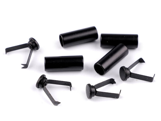 Metal cord end ⌀ 6 mm-silver (4 pcs per package)