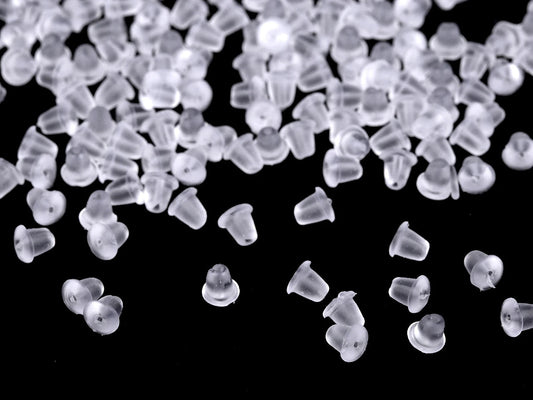 Silikonowe zapięcia do kolczyków| 3x5 mm|5 gramów
